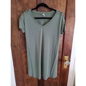 Olive Green T Shirt Dress